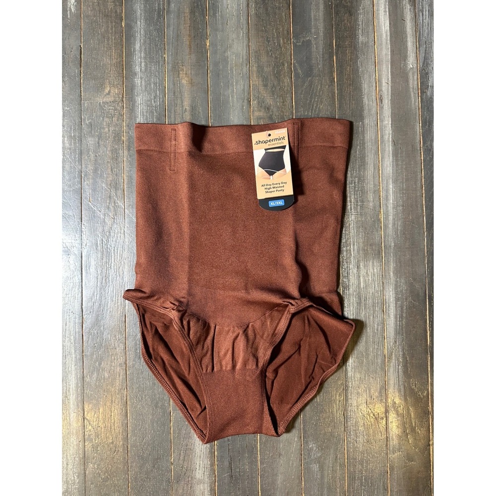 Shapermint Essentials High Waisted Shaper Panty Brown 54008 XL/2XL
